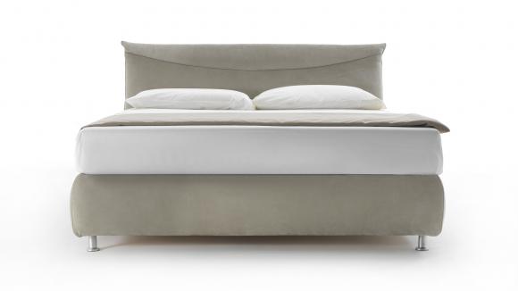 Letto contenitore King: Testata letto morbida con cucitura decorativa semiellittica